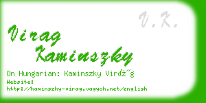 virag kaminszky business card